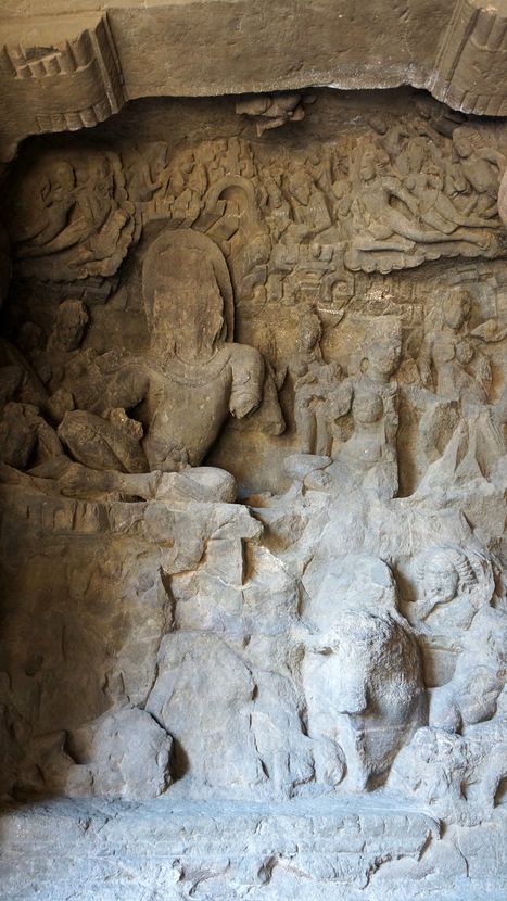 Detaliu din Elephanta Caves, Mumbai