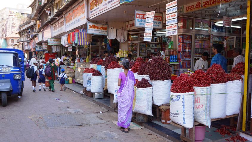 Ardei iuti in Spice Market, Mumbai, India
