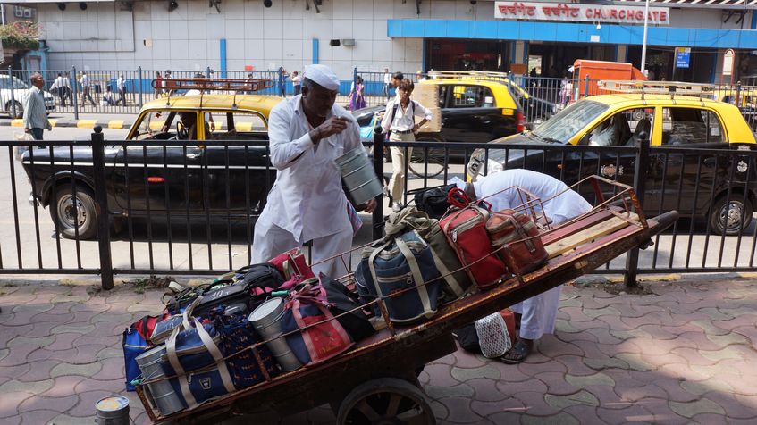 Dabbawallas, in Mumbai, India